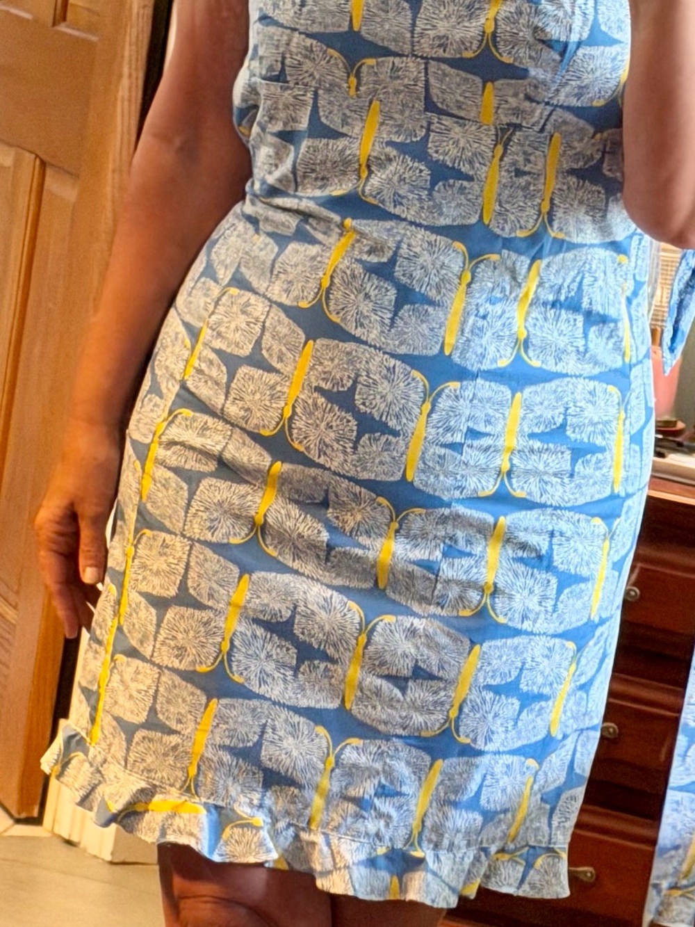 Lilly Pulitzer Blue, White & Yellow Printed Sundress